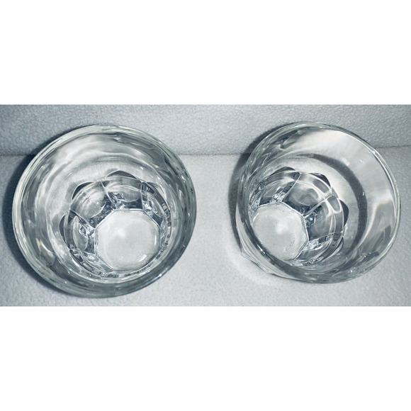 Lot of 2 Arcoroc USA Clear Glass 8 Panel Rocks Old Fashioned Cocktail Juice EUC - Picture 2 of 9